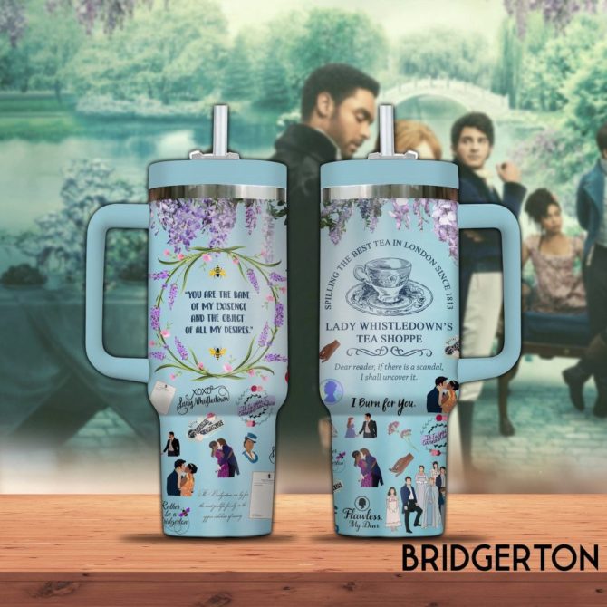 Bridgerton Tv Series Custom Stanley Quencher 40Oz Stainless Steel Tumbler