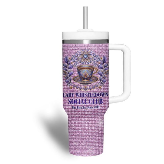 Bridgerton Tv Series Custom Stanley Quencher 40Oz Stainless Steel Tumbler - Image 3