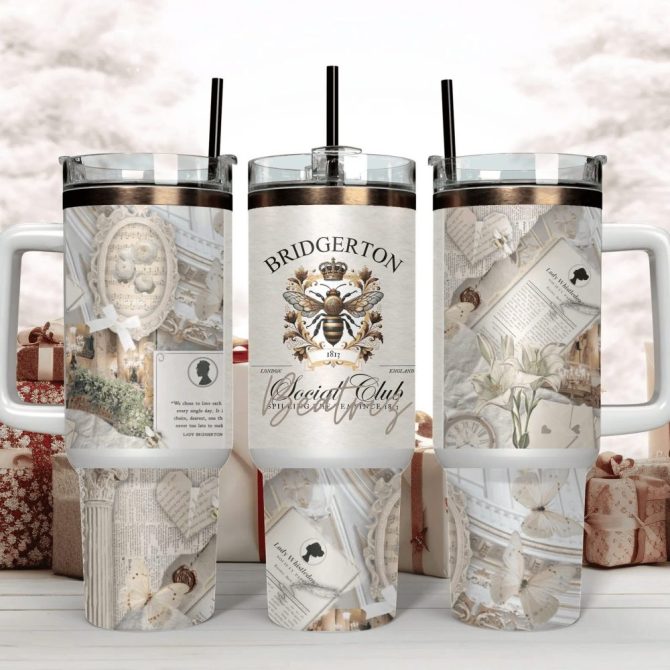 Bridgerton Tv Series Custom Stanley Quencher 40Oz Stainless Steel Tumbler