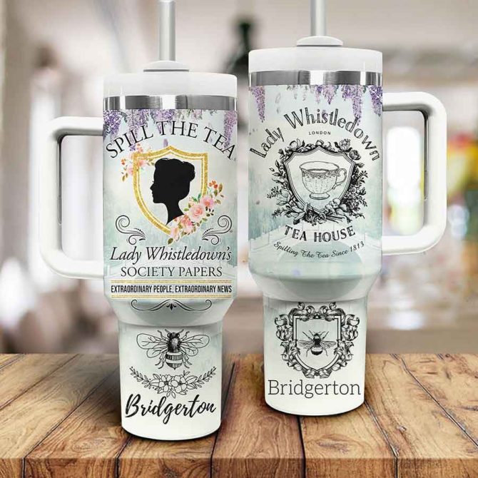Bridgerton Tv Series Custom Stanley Quencher 40Oz Stainless Steel Tumbler - Image 2