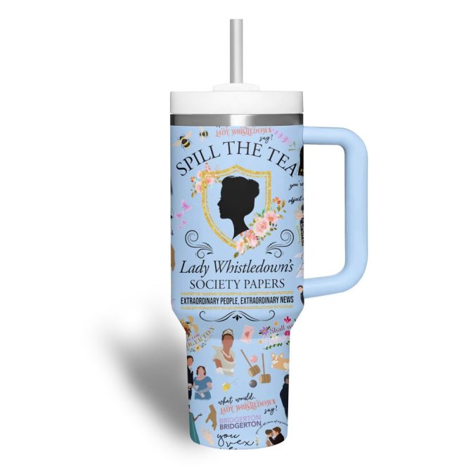 Bridgerton Tv Series Custom Stanley Quencher 40Oz Stainless Steel Tumbler - Image 6
