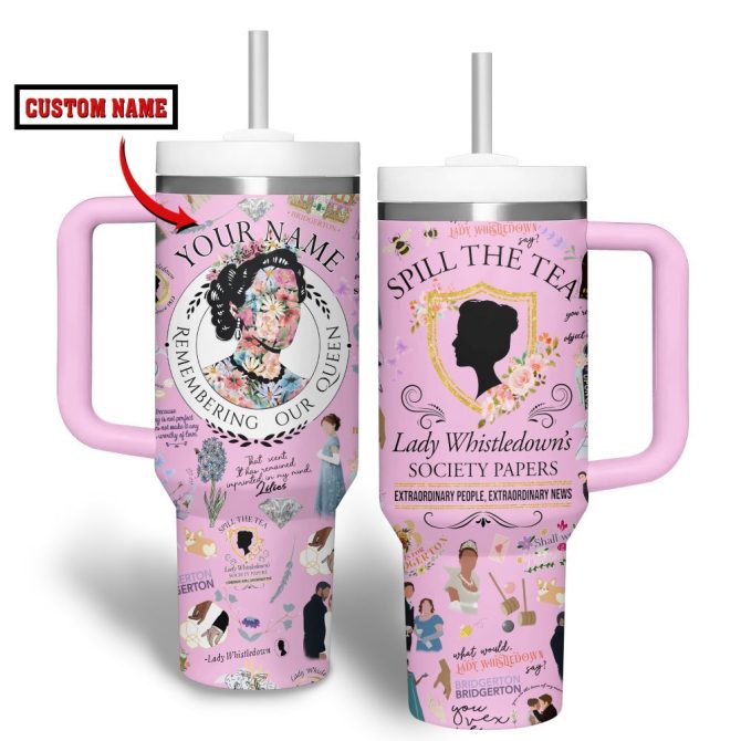 Bridgerton Tv Series Custom Stanley Quencher 40Oz Stainless Steel Tumbler