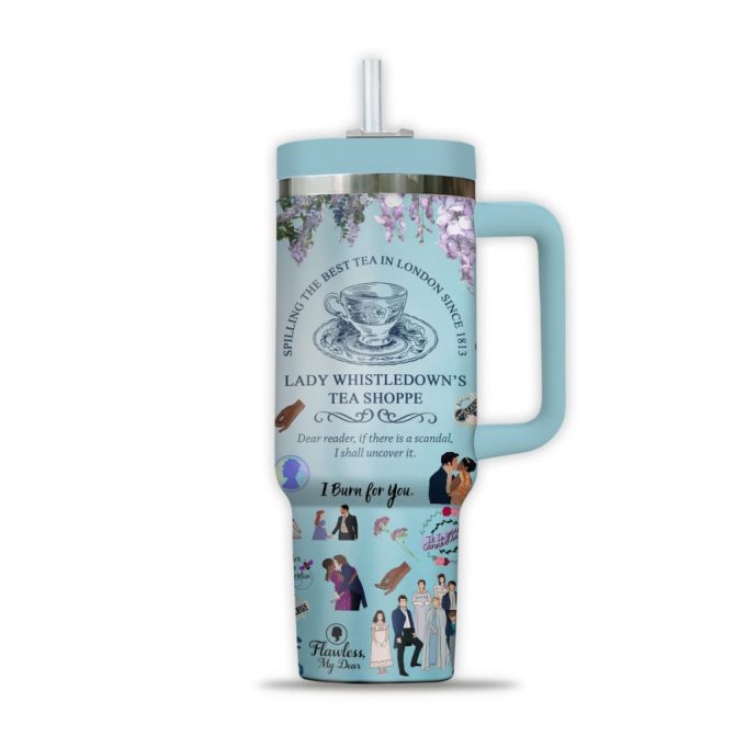 Bridgerton Tv Series Custom Stanley Quencher 40Oz Stainless Steel Tumbler - Image 2