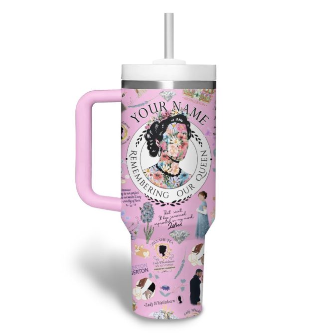 Bridgerton Tv Series Custom Stanley Quencher 40Oz Stainless Steel Tumbler - Image 3