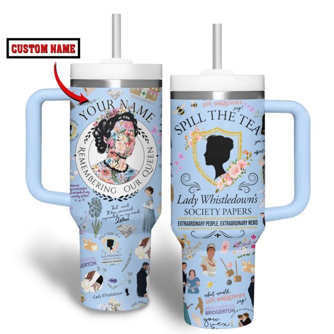 Bridgerton Tv Series Custom Stanley Quencher 40Oz Stainless Steel Tumbler - Image 2