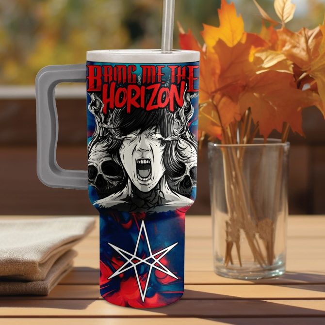 Bring Me The Horizon Music Custom Stanley Quencher 40Oz Stainless Steel - Image 3