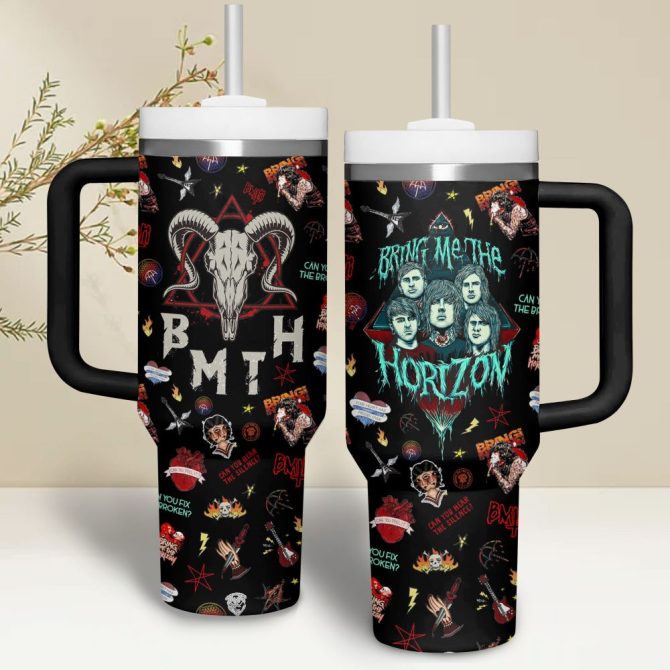 Bring Me The Horizon Music Custom Stanley Quencher 40Oz Stainless Steel - Image 4