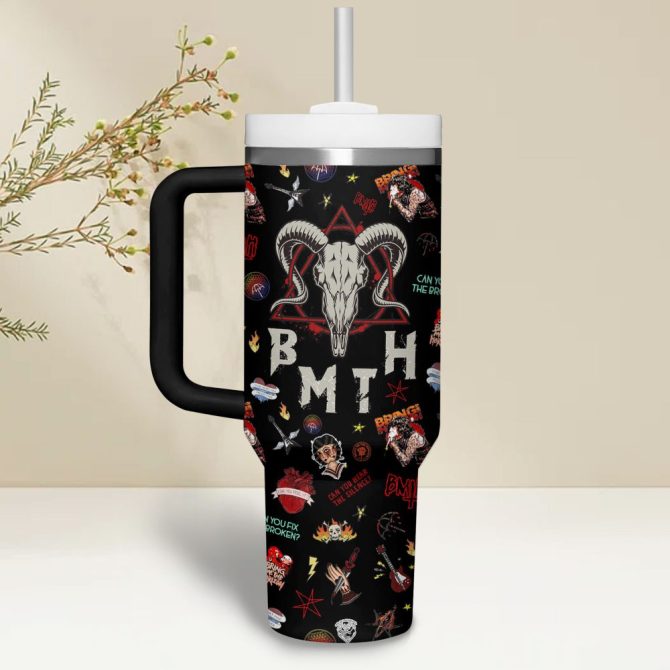 Bring Me The Horizon Music Custom Stanley Quencher 40Oz Stainless Steel - Image 5