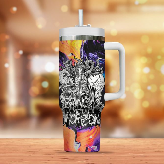 Bring Me The Horizon Music Custom Stanley Quencher 40Oz Stainless Steel Tumbler - Image 3