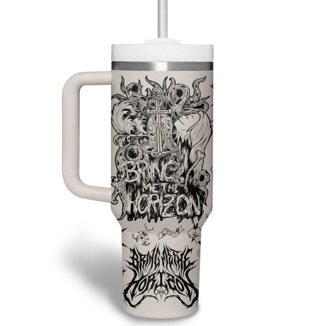 Bring Me The Horizon Music Custom Stanley Quencher 40Oz Stainless Steel Tumbler - Image 2