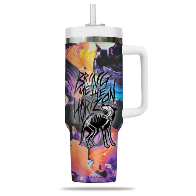Bring Me The Horizon Music Custom Stanley Quencher 40Oz Stainless Steel Tumbler - Image 3