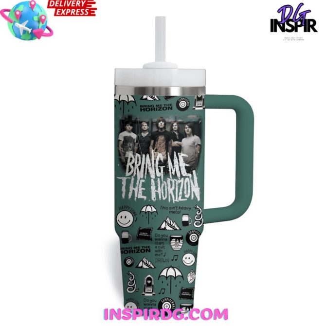 Bring Me The Horizon Music Custom Stanley Quencher 40Oz Stainless Steel Tumbler - Image 2