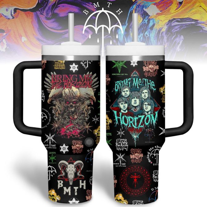 Bring Me The Horizon Music Custom Stanley Quencher 40Oz Stainless Steel Tumbler - Image 4