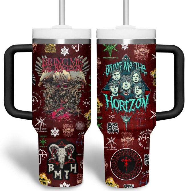 Bring Me The Horizon Music Custom Stanley Quencher 40Oz Stainless Steel Tumbler - Image 3