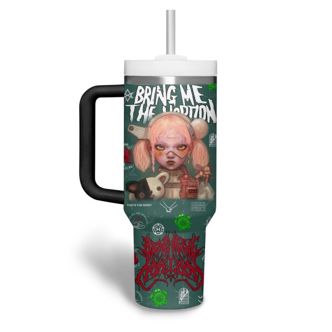 Bring Me The Horizon Music Custom Stanley Quencher 40Oz Stainless Steel Tumbler - Image 3