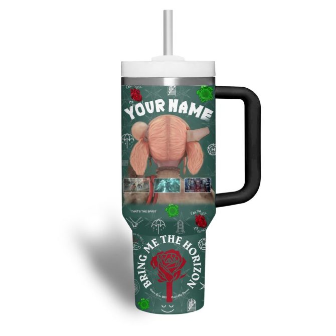 Bring Me The Horizon Music Custom Stanley Quencher 40Oz Stainless Steel Tumbler - Image 2