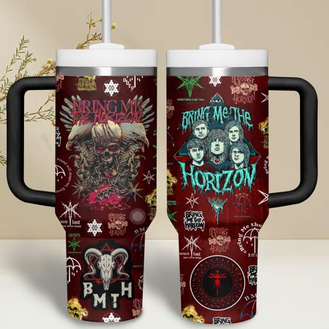 Bring Me The Horizon Music Custom Stanley Quencher 40Oz Stainless Steel Tumbler - Image 2