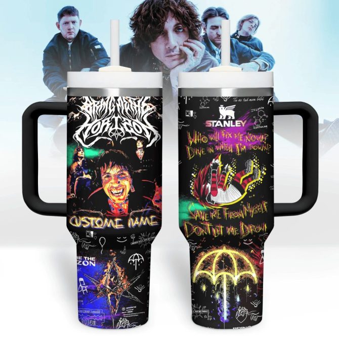 Bring Me The Horizon Music Custom Stanley Quencher 40Oz Stainless Steel Tumbler With Handle
