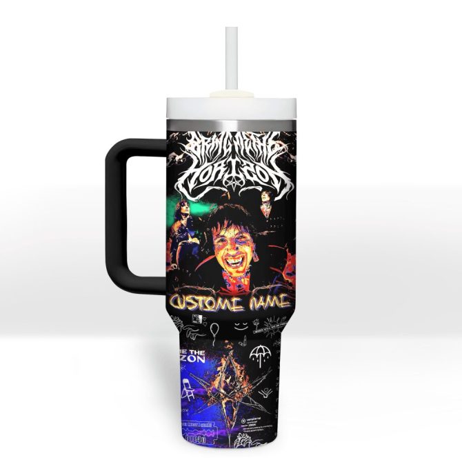 Bring Me The Horizon Music Custom Stanley Quencher 40Oz Stainless Steel Tumbler With Handle - Image 2