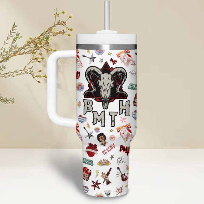 Bring Me The Horizon Music Custom Stanley Quencher 40Oz Stainless Steel - Image 3