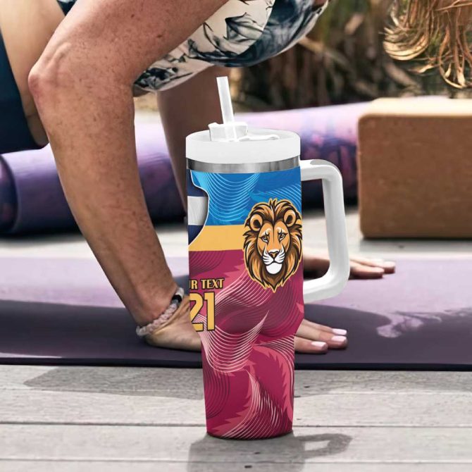 Brisbane-Geelong Football Cracked Metal Style Custom Stanley Quencher 40Oz Stainless Steel Tumbler With Handle - Image 6