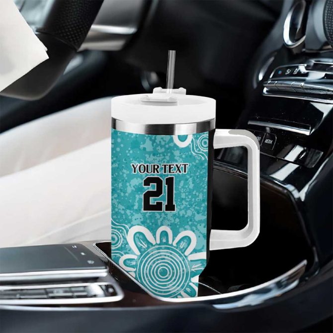 Brisbane Heat Minimalism Aboriginal Custom Stanley Quencher 40Oz Stainless Steel Tumbler With Handle - Image 8