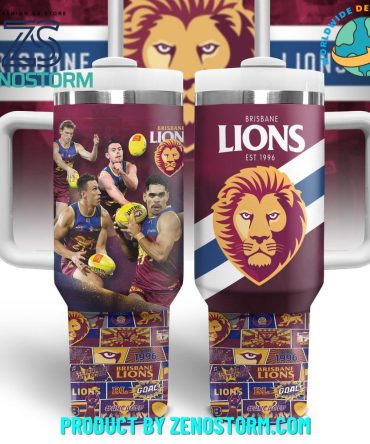 Brisbane Lions Nrl Custom Stanley Quencher 40Oz Stainless Steel Tumbler With Handle