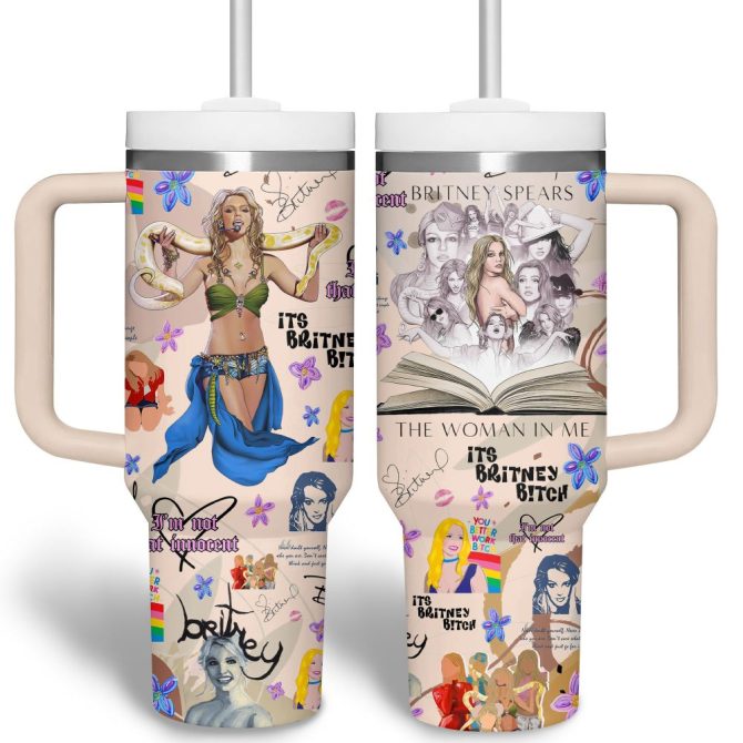 Britney Spears Music Custom Stanley Quencher 40Oz Stainless Steel Tumbler - Image 2