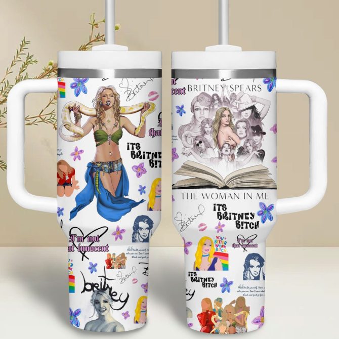 Britney Spears Music Custom Stanley Quencher 40Oz Stainless Steel Tumbler - Image 5