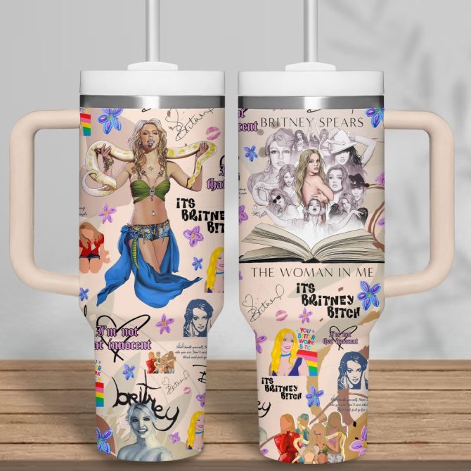 Britney Spears Music Custom Stanley Quencher 40Oz Stainless Steel Tumbler - Image 4