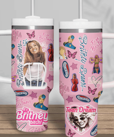 Britney Spears Music Custom Stanley Quencher 40Oz Stainless Steel Tumbler