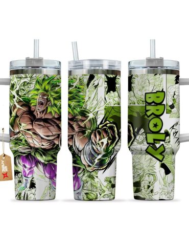 Broly Legendary Super Saiyan V2 Dragon Ball Z Anime Custom Stanley Quencher 40Oz Stainless Steel Tumbler