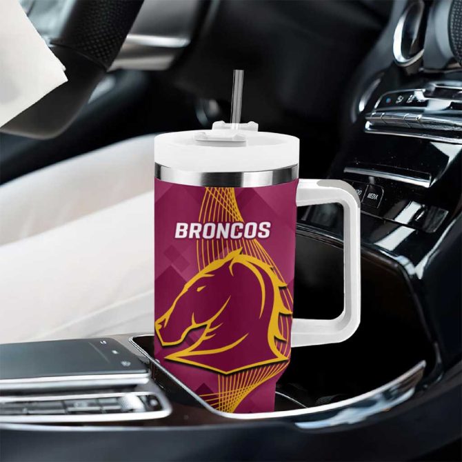 Broncos And Knights Rugby Dynamic Version Custom Stanley Quencher 40Oz Stainless Steel Tumbler With Handle - Image 8