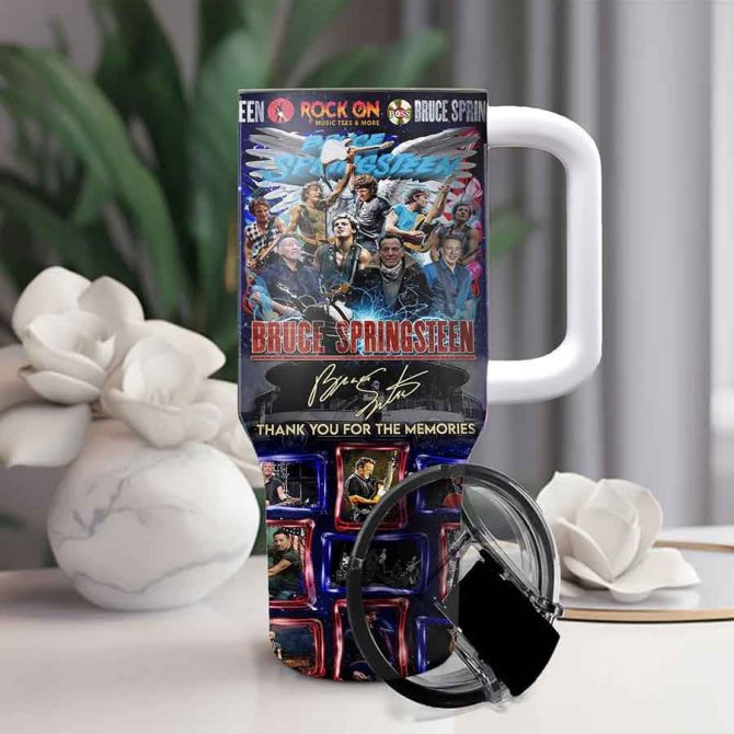 Bruce Springsteen Music Custom Stanley Quencher 40Oz Stainless Steel Tumbler - Image 3