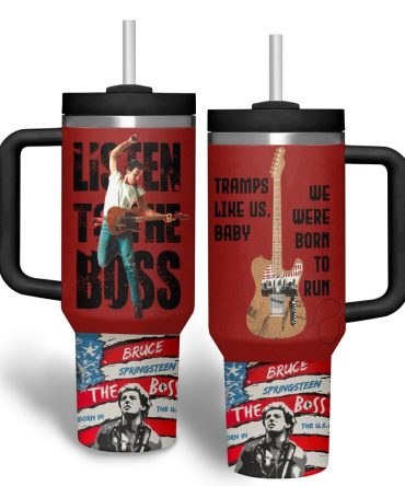 Bruce Springsteen Music Custom Stanley Quencher 40Oz Stainless Steel Tumbler