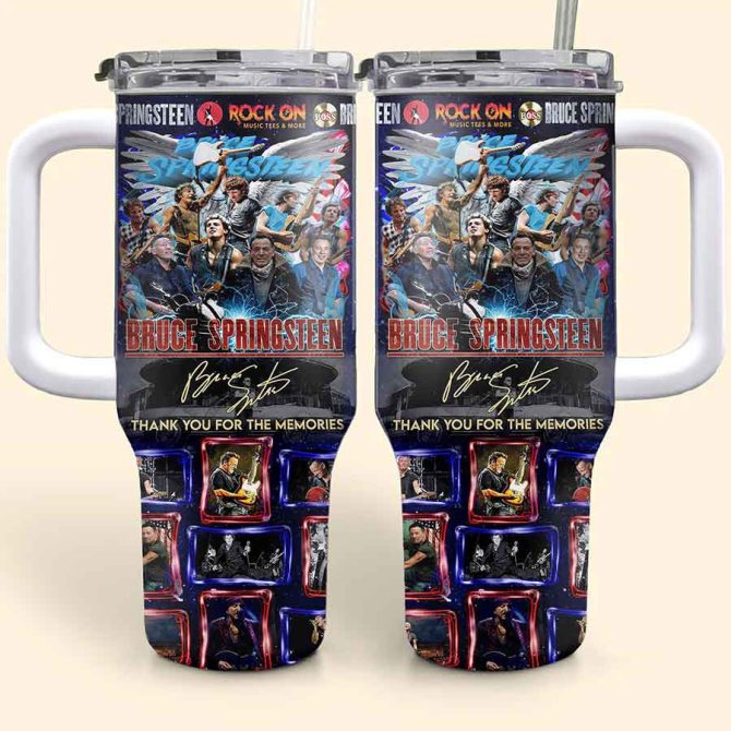 Bruce Springsteen Music Custom Stanley Quencher 40Oz Stainless Steel Tumbler - Image 4