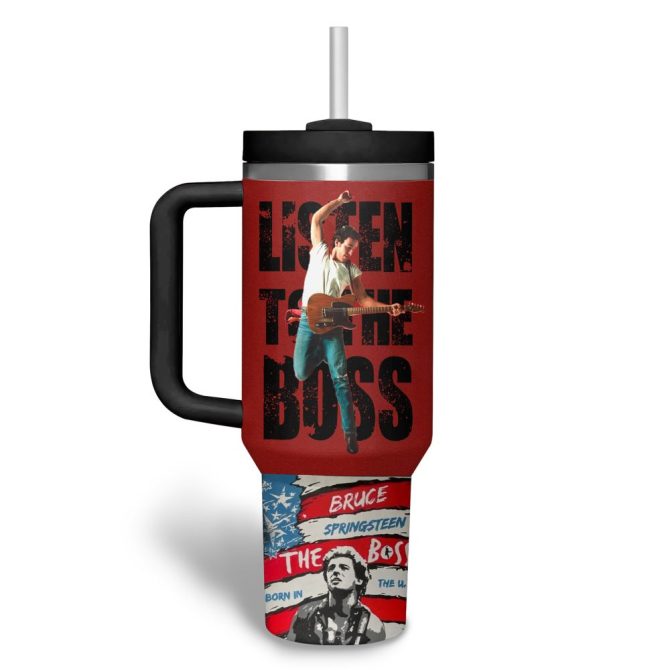 Bruce Springsteen Music Custom Stanley Quencher 40Oz Stainless Steel Tumbler - Image 2