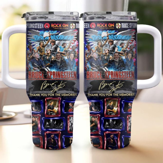 Bruce Springsteen Music Custom Stanley Quencher 40Oz Stainless Steel Tumbler