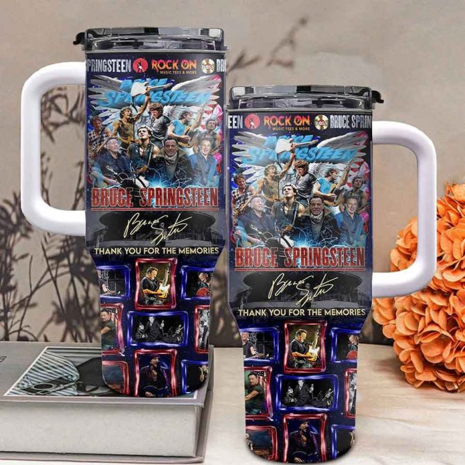 Bruce Springsteen Music Custom Stanley Quencher 40Oz Stainless Steel Tumbler - Image 2