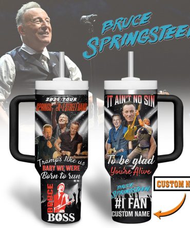 Bruce Springsteen Music Custom Stanley Quencher 40Oz Stainless Steel Tumbler With Handle