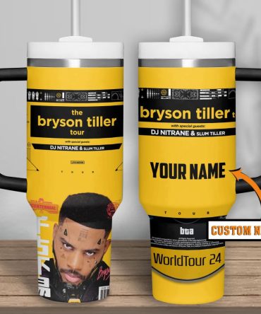 Bryson Tiller Music Custom Stanley Quencher 40Oz Stainless Steel Tumbler
