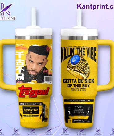 Bryson Tiller Music Custom Stanley Quencher 40Oz Stainless Steel Tumbler With Handle