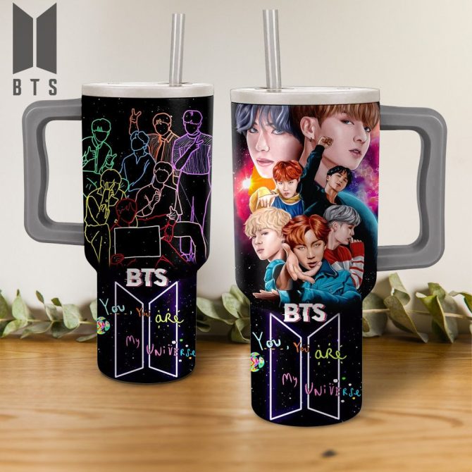 Bts Music Custom Stanley Quencher 40Oz Stainless Steel