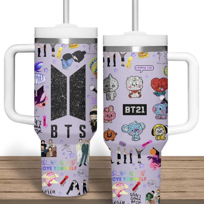 Bts Music Custom Stanley Quencher 40Oz Stainless Steel Tumbler - Image 2