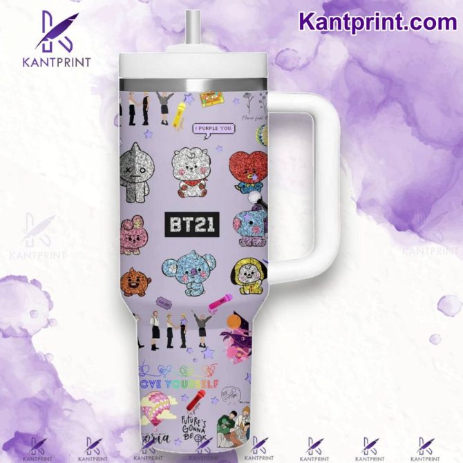 Bts Music Custom Stanley Quencher 40Oz Stainless Steel Tumbler With Handle - Image 3