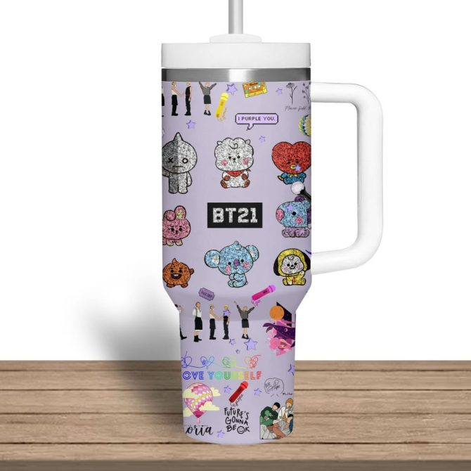 Bts Music Custom Stanley Quencher 40Oz Stainless Steel Tumbler - Image 4