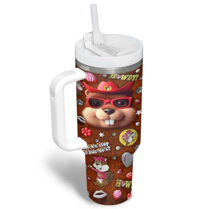 Bucee Cartoon Custom Stanley Quencher 40Oz Stainless Steel Tumbler - Image 3