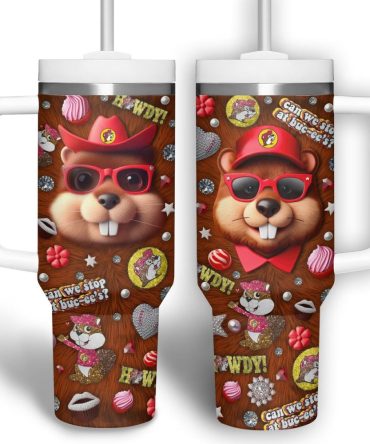 Bucee Cartoon Custom Stanley Quencher 40Oz Stainless Steel Tumbler