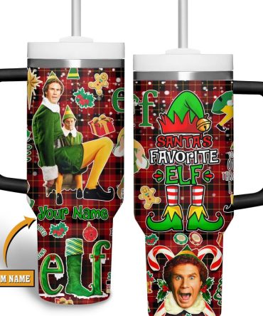 Buddy Elf Movies Custom Stanley Quencher 40Oz Stainless Steel Tumbler With Handle