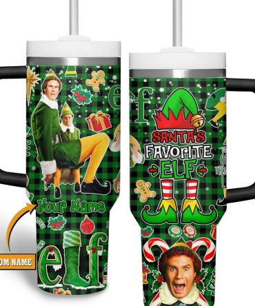 Buddy Elf Movies Custom Stanley Quencher 40Oz Stainless Steel Tumbler With Handle